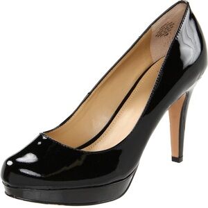 Circa Joan & David Luxe CJ Pearly Black Patent Leather Pumps Size 10.5M